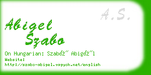 abigel szabo business card